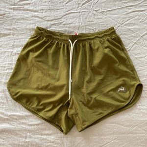 Tracksmith Van Cortlandt Grand Track Shorts Olive